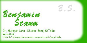 benjamin stamm business card